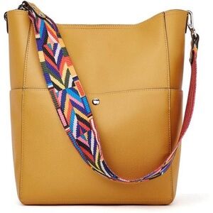 BROMEN Handbag for Women Bucket Bag Vegan Leather Purse Hobo style